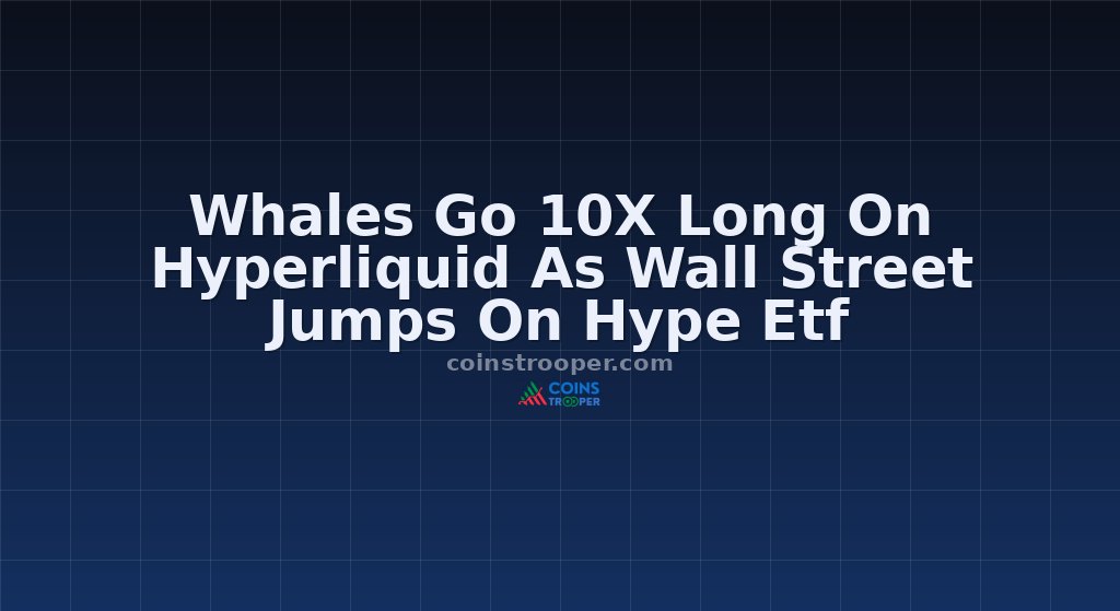 Whales Go 10X Long On Hyperliquid As Wall Street Jumps On Hype Etf