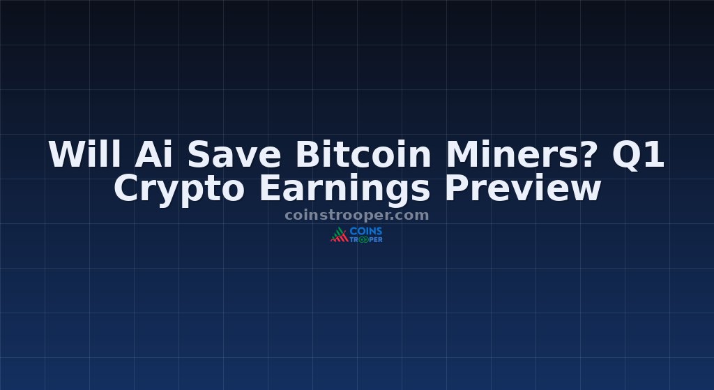 Will Ai Save Bitcoin Miners? Q1 Crypto Earnings Preview