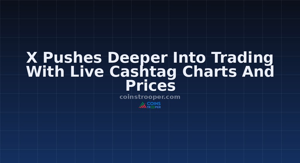 X Pushes Deeper Into Trading With Live Cashtag Charts And Prices