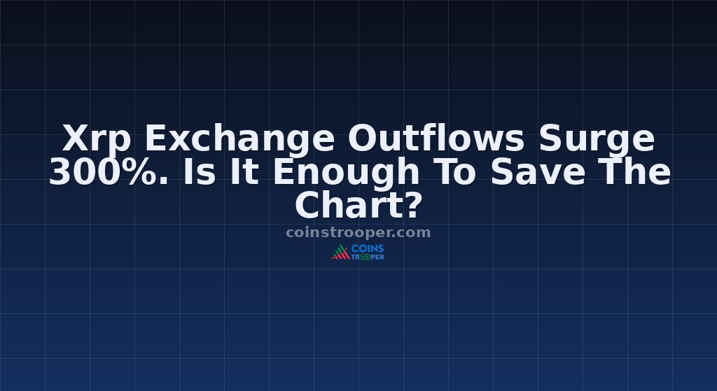 Xrp Exchange Outflows Surge 300%. Is It Enough To Save The Chart?