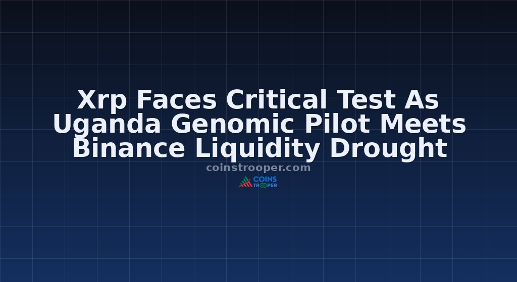 Xrp Faces Critical Test As Uganda Genomic Pilot Meets Binance Liquidity Drought