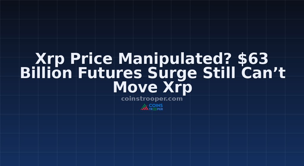 Xrp Price Manipulated? $63 Billion Futures Surge Still Can’t Move Xrp