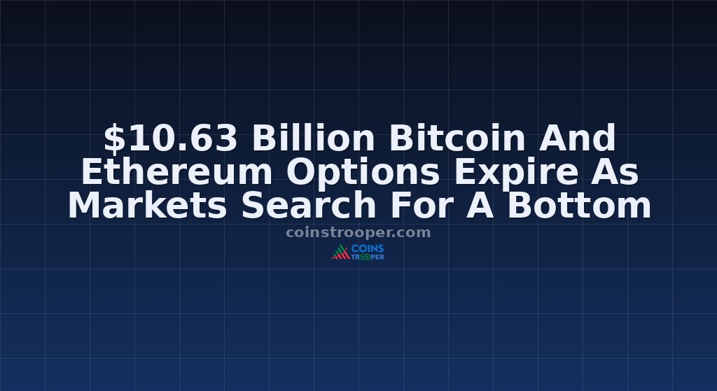 $10.63 Billion Bitcoin And Ethereum Options Expire As Markets Search For A Bottom