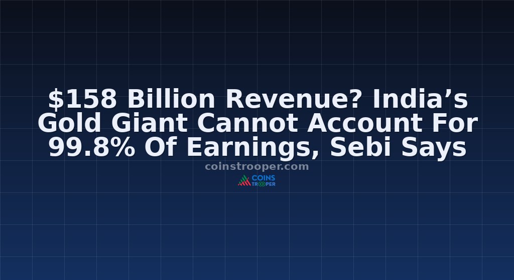 $158 Billion Revenue? India’s Gold Giant Cannot Account For 99.8% Of Earnings, Sebi Says