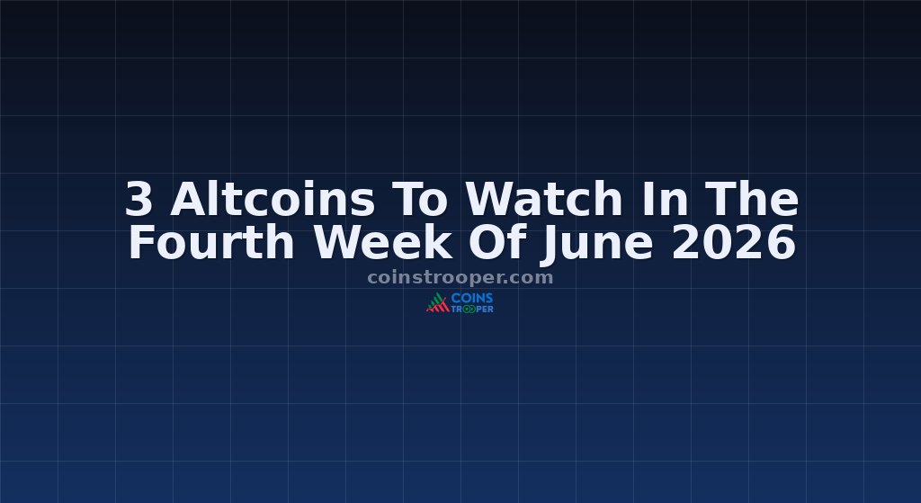 3 Altcoins To Watch In The Fourth Week Of June 2026