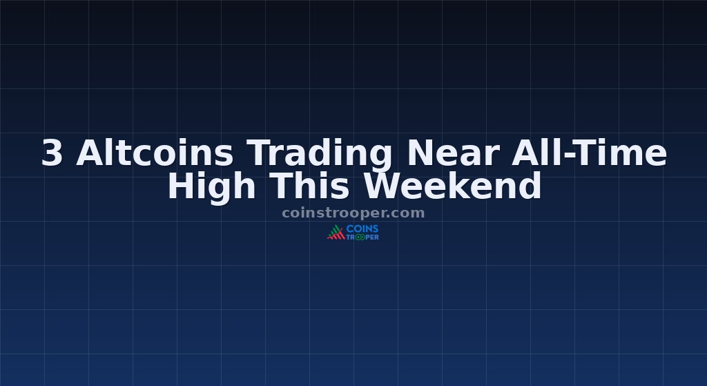 3 Altcoins Trading Near All-Time High This Weekend