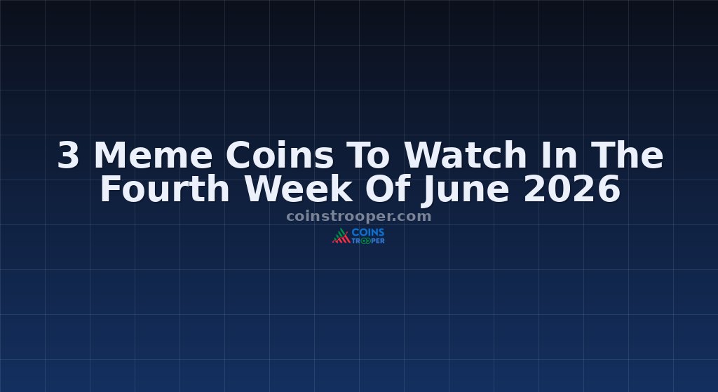 3 Meme Coins To Watch In The Fourth Week Of June 2026