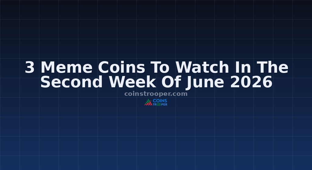3 Meme Coins To Watch In The Second Week Of June 2026