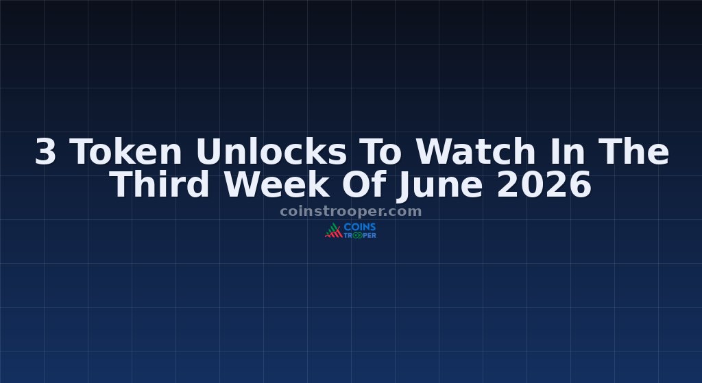 3 Token Unlocks To Watch In The Third Week Of June 2026