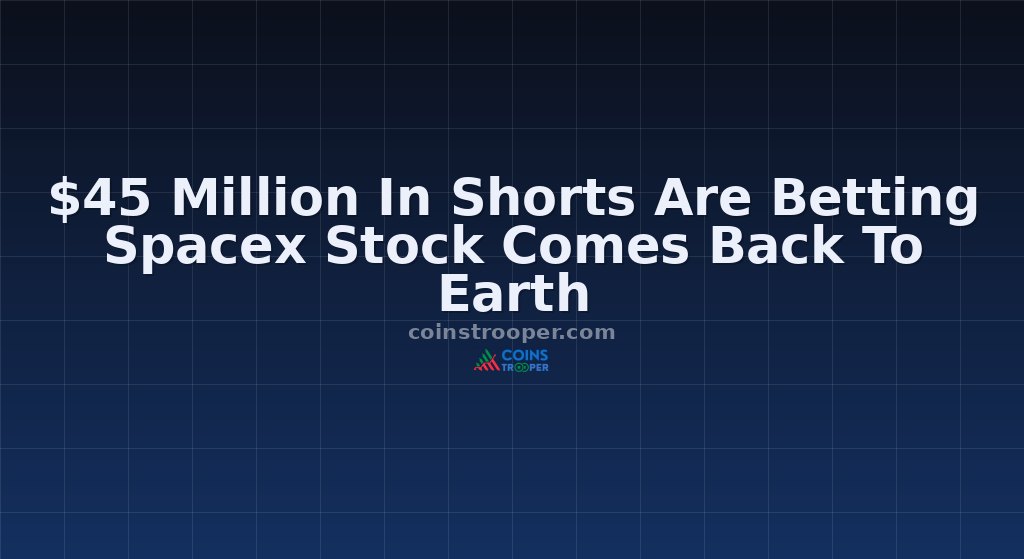 $45 Million In Shorts Are Betting Spacex Stock Comes Back To Earth