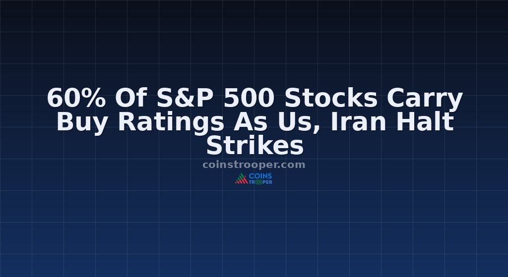 60% Of S&P 500 Stocks Carry Buy Ratings As Us, Iran Halt Strikes
