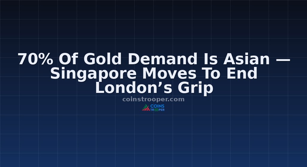 70% Of Gold Demand Is Asian — Singapore Moves To End London’s Grip