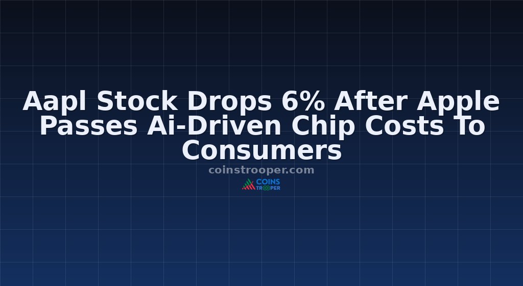 Aapl Stock Drops 6% After Apple Passes Ai-Driven Chip Costs To Consumers