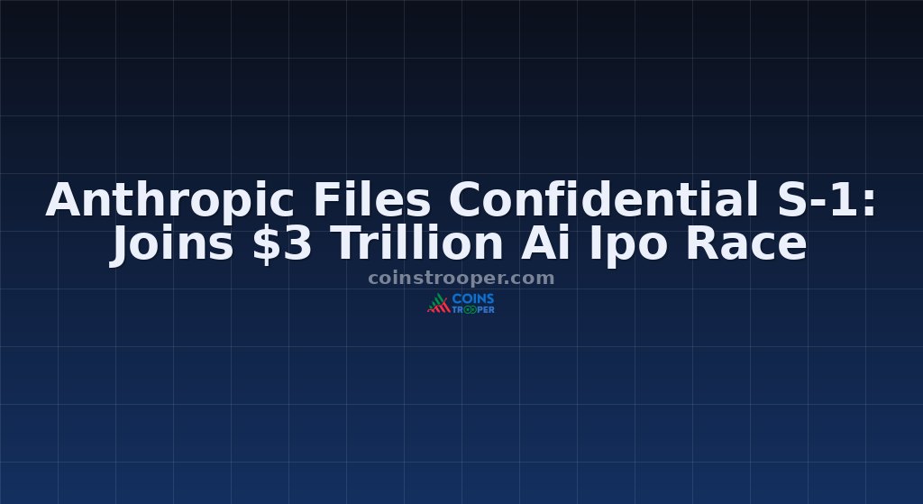 Anthropic Files Confidential S-1: Joins $3 Trillion Ai Ipo Race
