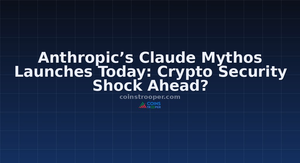 Anthropic’s Claude Mythos Launches Today: Crypto Security Shock Ahead?