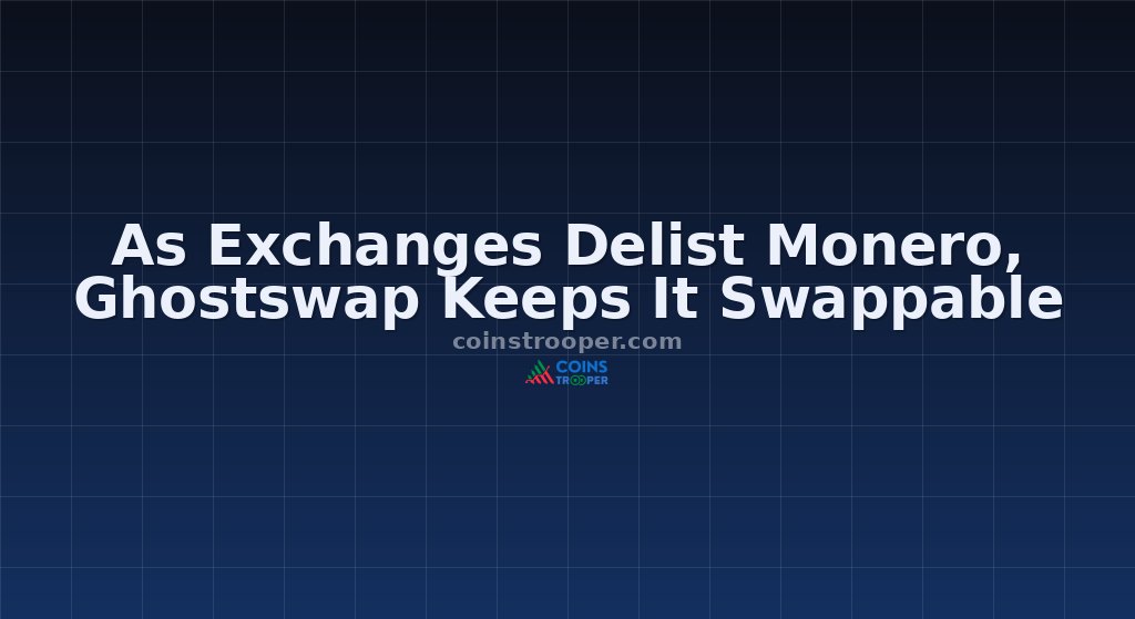 As Exchanges Delist Monero, Ghostswap Keeps It Swappable