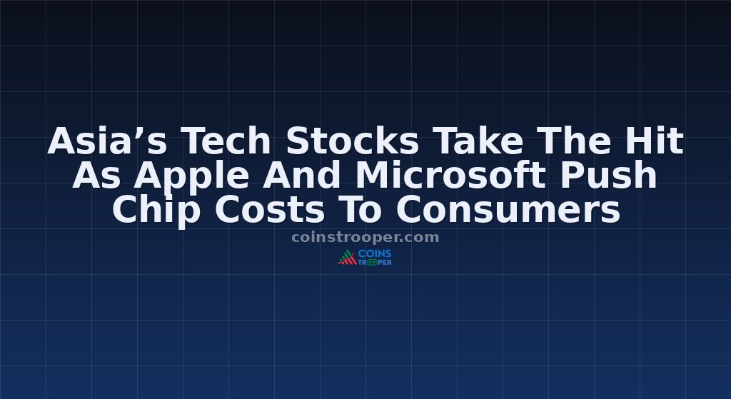 Asia’s Tech Stocks Take The Hit As Apple And Microsoft Push Chip Costs To Consumers