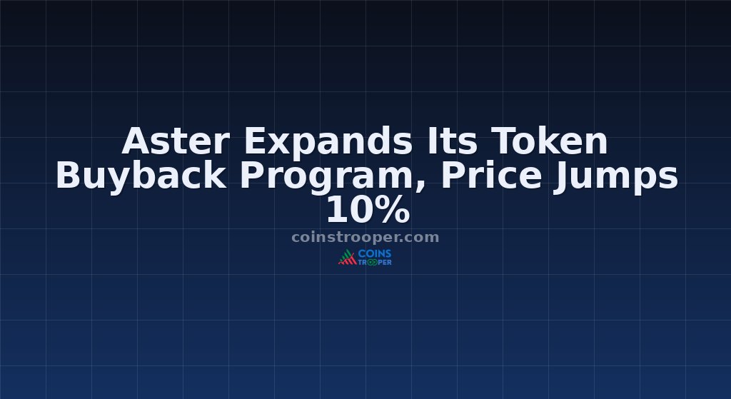 Aster Expands Its Token Buyback Program, Price Jumps 10%