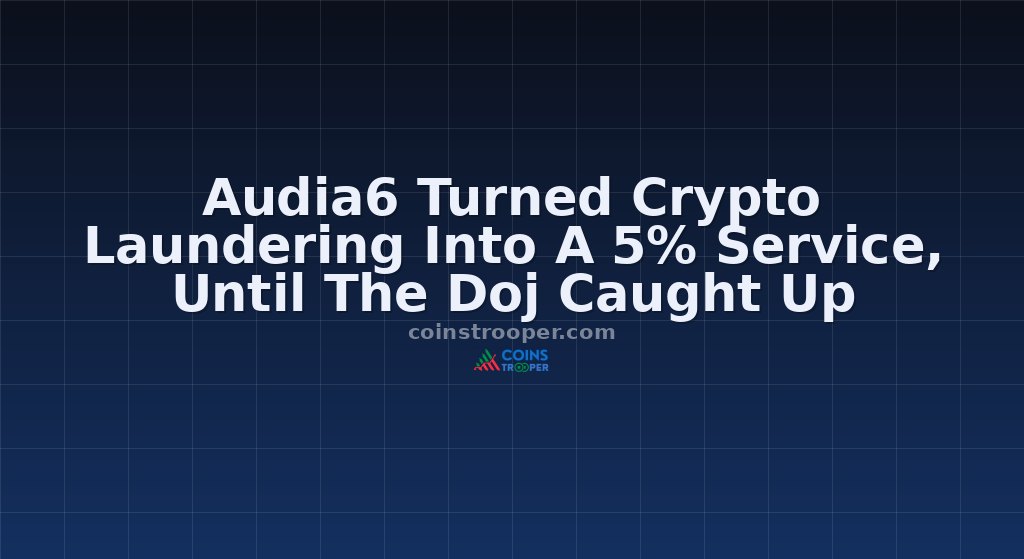 Audia6 Turned Crypto Laundering Into A 5% Service, Until The Doj Caught Up