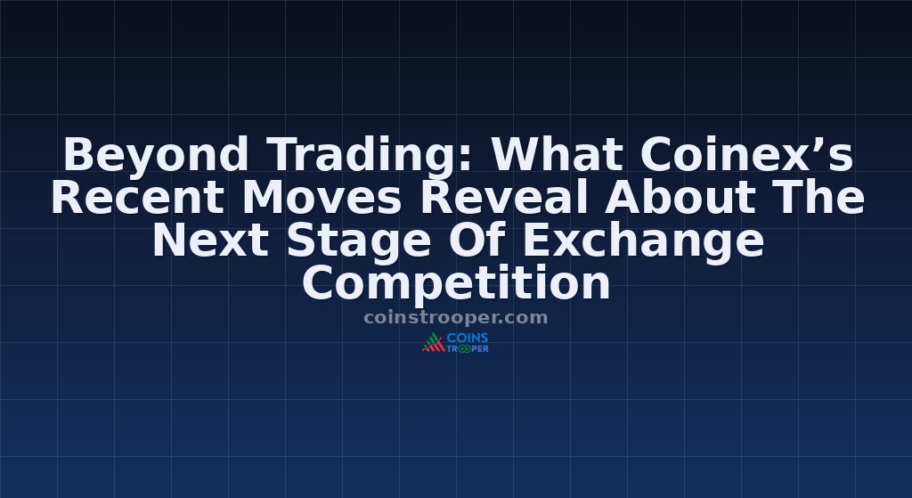 Beyond Trading: What Coinex’s Recent Moves Reveal About The Next Stage Of Exchange Competition