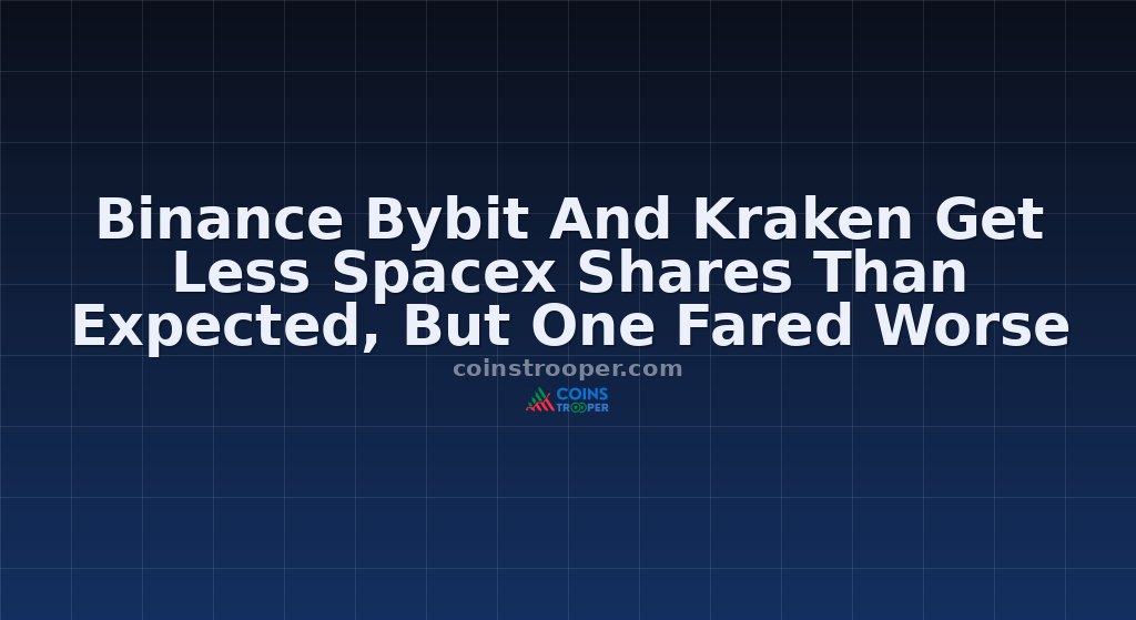 Binance Bybit And Kraken Get Less Spacex Shares Than Expected, But One Fared Worse