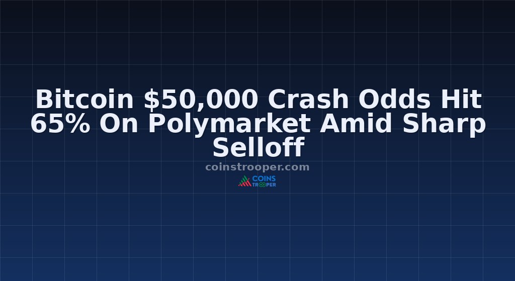 Bitcoin $50,000 Crash Odds Hit 65% On Polymarket Amid Sharp Selloff
