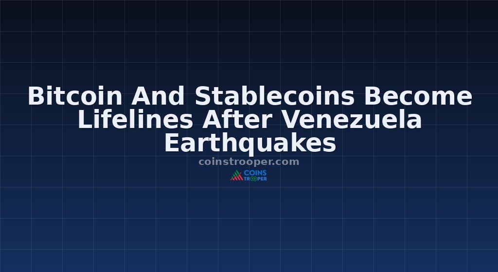Bitcoin And Stablecoins Become Lifelines After Venezuela Earthquakes