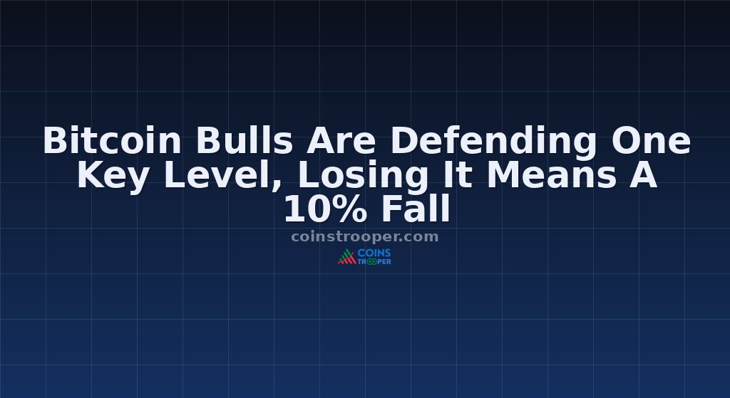 Bitcoin Bulls Are Defending One Key Level, Losing It Means A 10% Fall