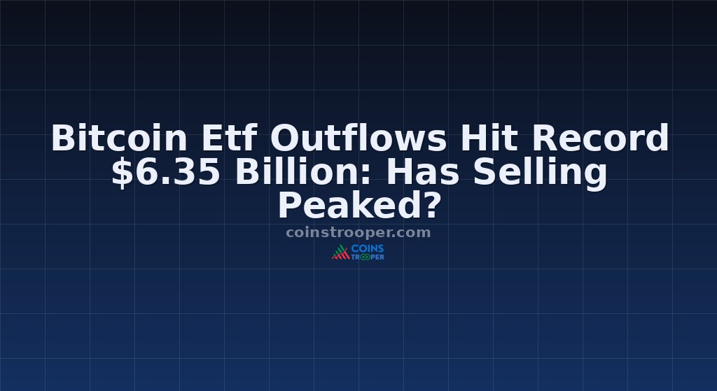 Bitcoin Etf Outflows Hit Record $6.35 Billion: Has Selling Peaked?