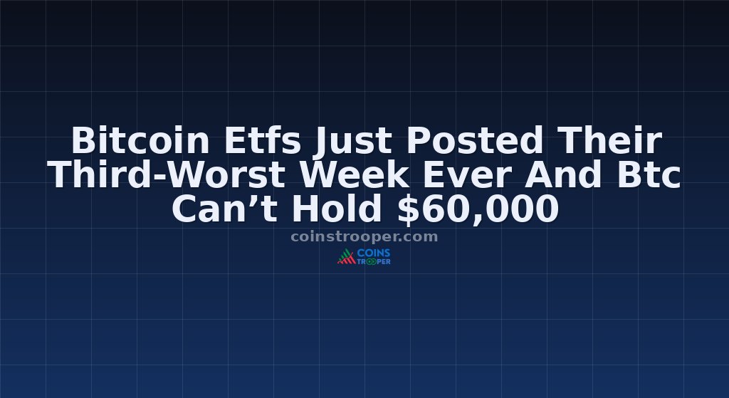 Bitcoin Etfs Just Posted Their Third-Worst Week Ever And Btc Can’t Hold $60,000