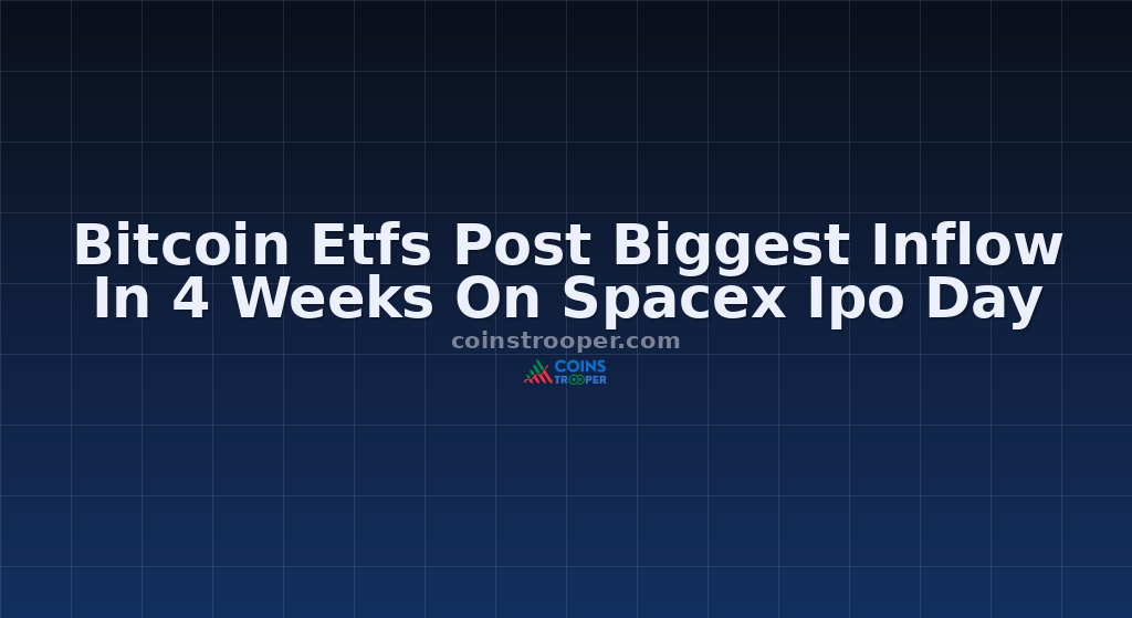 Bitcoin Etfs Post Biggest Inflow In 4 Weeks On Spacex Ipo Day