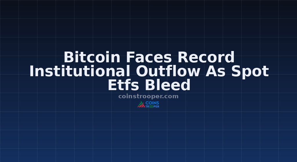 Bitcoin Faces Record Institutional Outflow As Spot Etfs Bleed