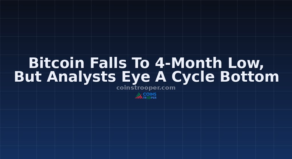 Bitcoin Falls To 4-Month Low, But Analysts Eye A Cycle Bottom