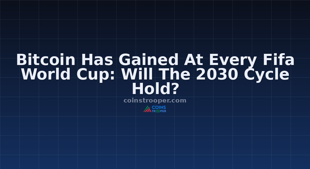 Bitcoin Has Gained At Every Fifa World Cup: Will The 2030 Cycle Hold?