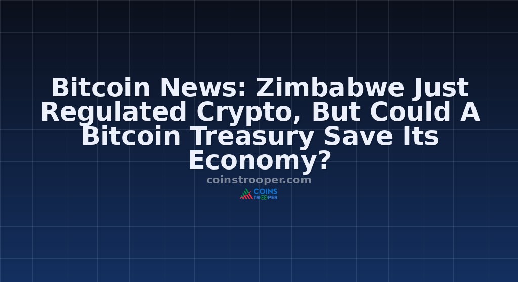 Bitcoin News: Zimbabwe Just Regulated Crypto, But Could A Bitcoin Treasury Save Its Economy?