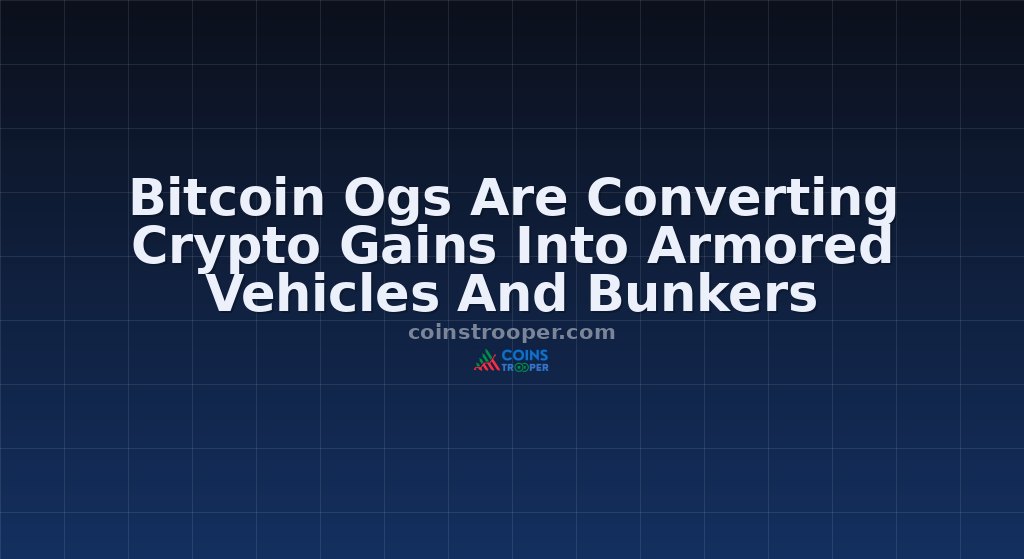 Bitcoin Ogs Are Converting Crypto Gains Into Armored Vehicles And Bunkers