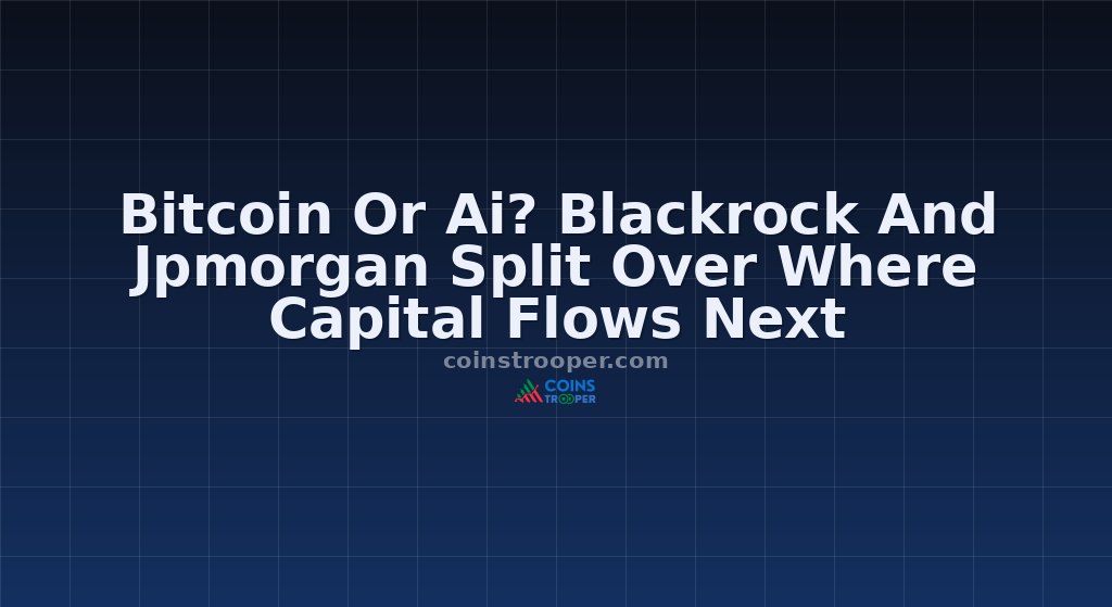 Bitcoin Or Ai? Blackrock And Jpmorgan Split Over Where Capital Flows Next