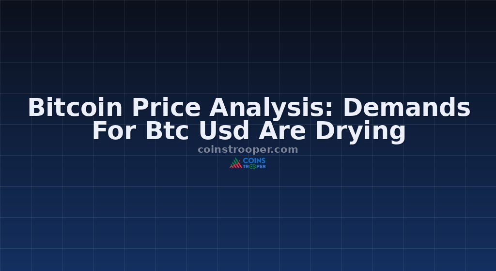 Bitcoin Price Analysis: Demands For Btc Usd Are Drying