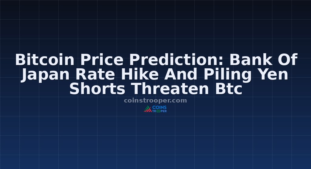 Bitcoin Price Prediction: Bank Of Japan Rate Hike And Piling Yen Shorts Threaten Btc
