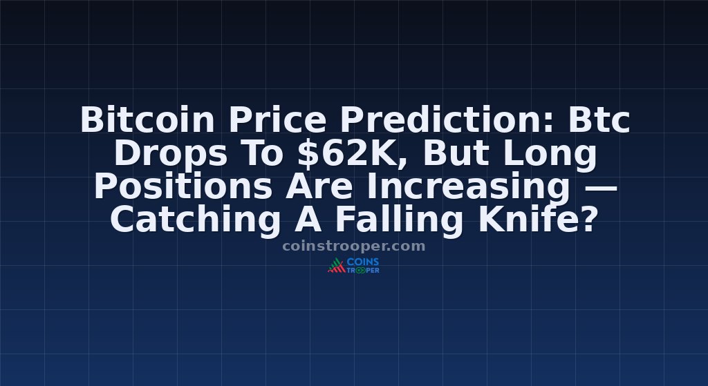 Bitcoin Price Prediction: Btc Drops To $62K, But Long Positions Are Increasing — Catching A Falling Knife?