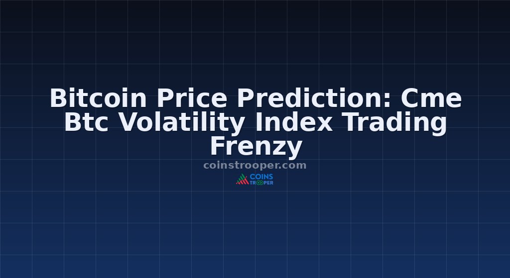 Bitcoin Price Prediction: Cme Btc Volatility Index Trading Frenzy