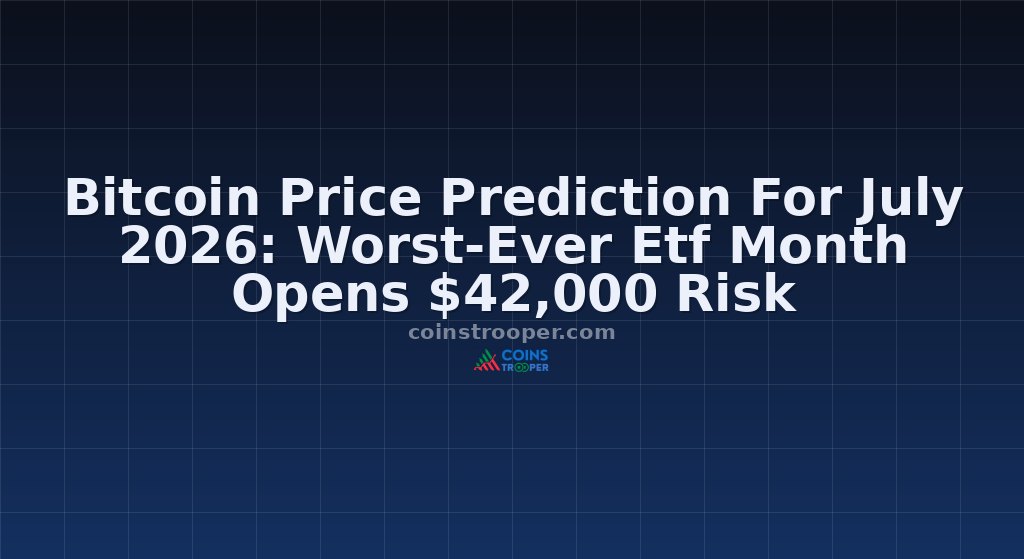 Bitcoin Price Prediction For July 2026: Worst-Ever Etf Month Opens $42,000 Risk
