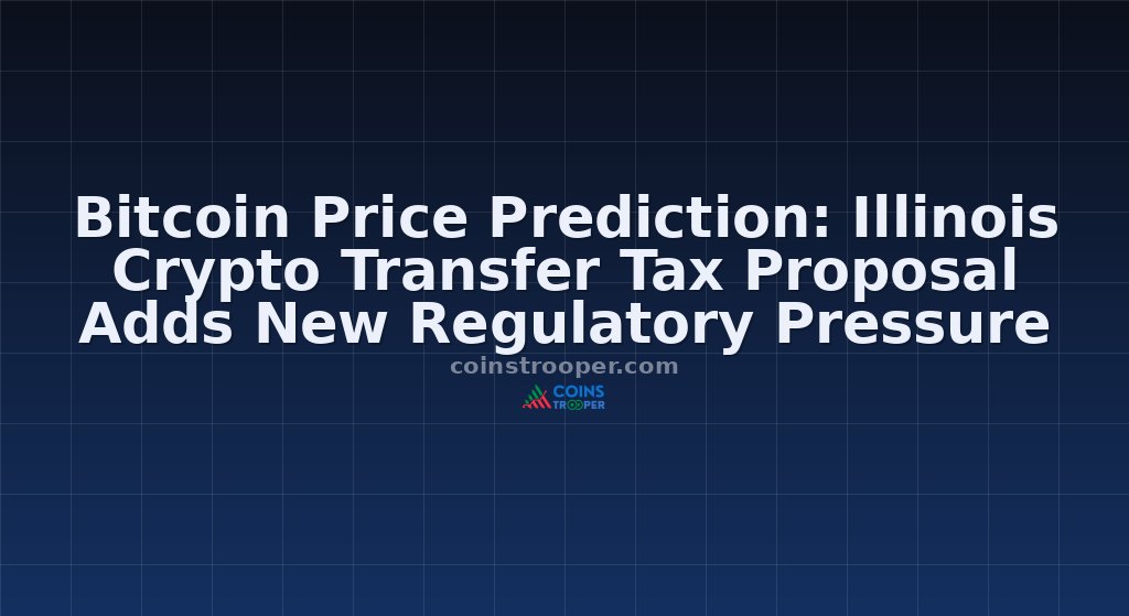 Bitcoin Price Prediction: Illinois Crypto Transfer Tax Proposal Adds New Regulatory Pressure