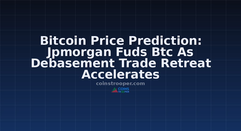 Bitcoin Price Prediction: Jpmorgan Fuds Btc As Debasement Trade Retreat Accelerates