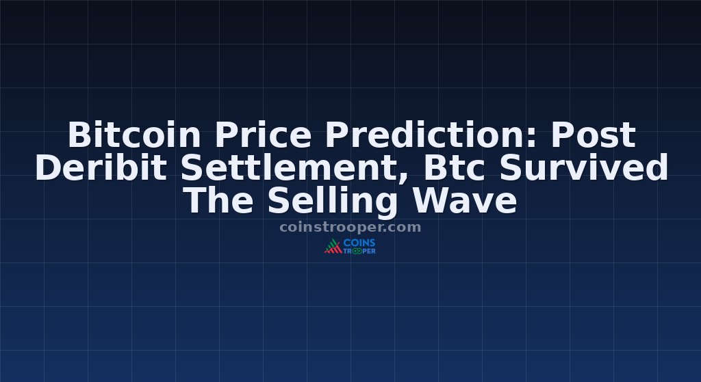 Bitcoin Price Prediction: Post Deribit Settlement, Btc Survived The Selling Wave