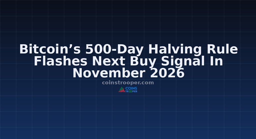Bitcoin’s 500-Day Halving Rule Flashes Next Buy Signal In November 2026