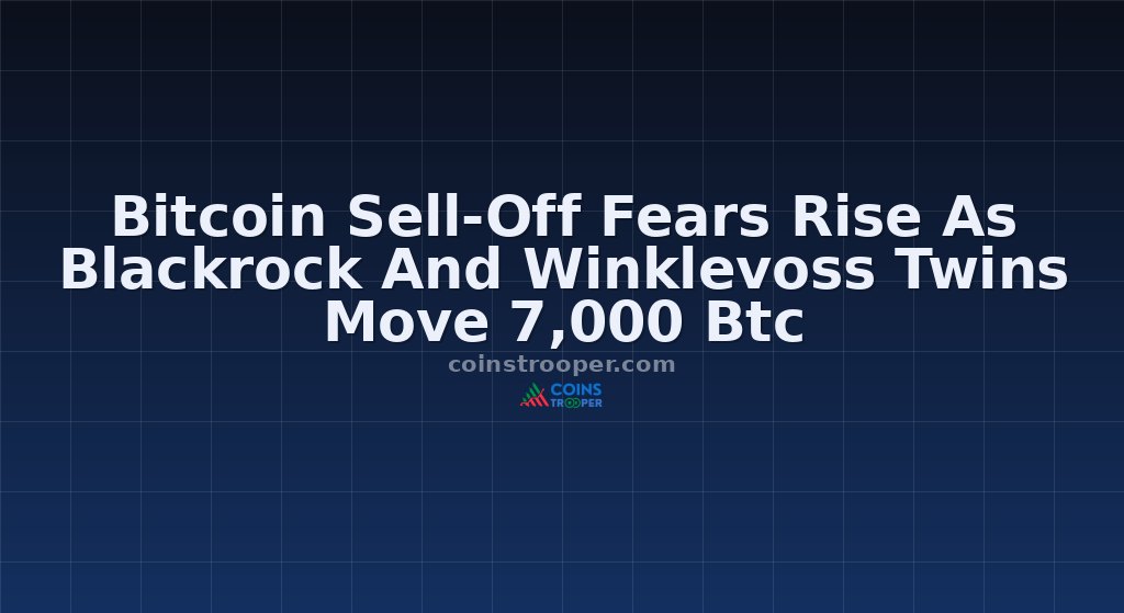 Bitcoin Sell-Off Fears Rise As Blackrock And Winklevoss Twins Move 7,000 Btc