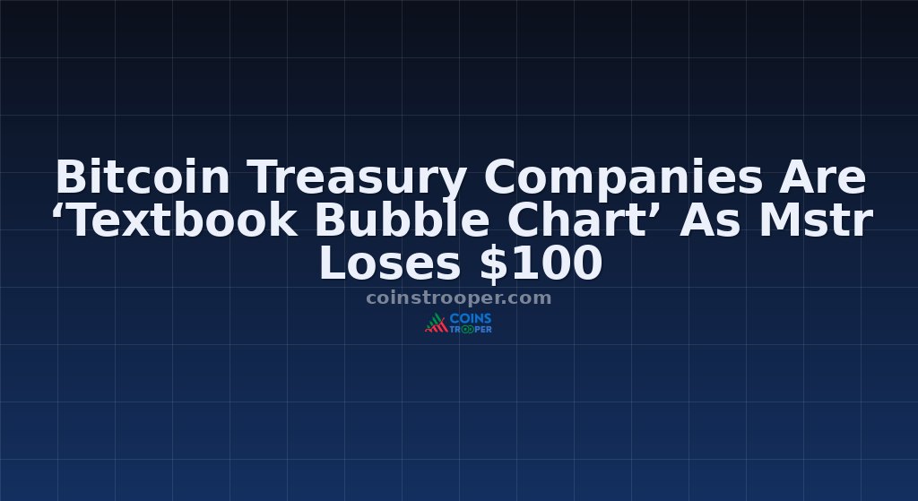 Bitcoin Treasury Companies Are ‘Textbook Bubble Chart’ As Mstr Loses $100