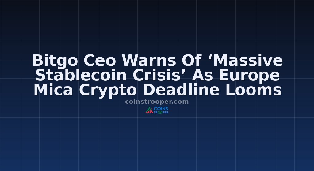 Bitgo Ceo Warns Of ‘Massive Stablecoin Crisis’ As Europe Mica Crypto Deadline Looms