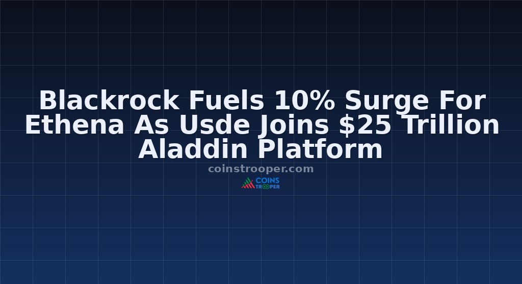 Blackrock Fuels 10% Surge For Ethena As Usde Joins $25 Trillion Aladdin Platform